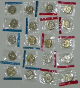 1970 - 1979 P D S Jefferson Nickel 20 B.U. Coin Set in Cello U.S. Mint  - Picture 1 of 2