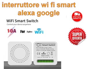 SWITCH MINI R2 WIFI SMART LIFE ALEXA GOOGLE HOME INTERRUTTORE SMART WIRELESS - Foto 1 di 11