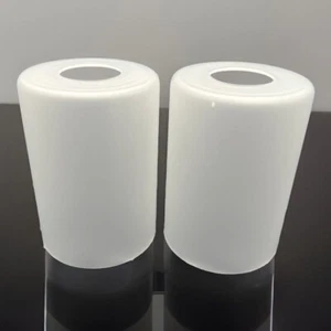 Frosted Glass Lamp Shade 2 Pack Pendant Light Cylinder Glass Shade Replacement - Picture 1 of 3
