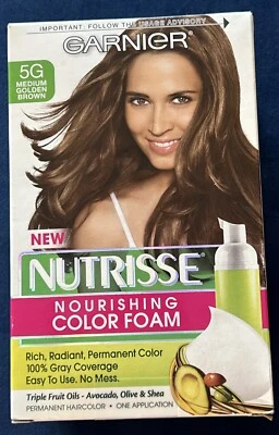 Espuma de color nutritiva Garnier Nutrisse 5G mediana dorada marrón rara difícil de encontrar Foto 1 de 4