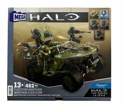 Mega Halo FLEETCOM Warthog ATV Vehicle 5 Micro Action Figures 462pcs HNC57 New - Image 1 of 4