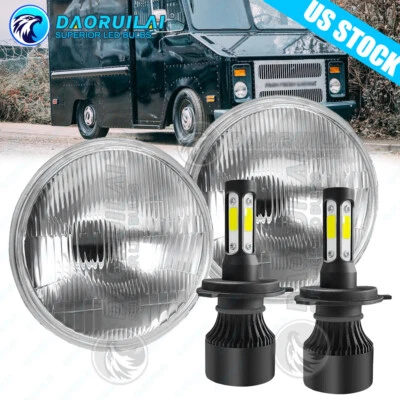 Par de faros LED redondos de 7 pulgadas DRL Hi-Lo para Chevrolet Chevy II 1962-1967 Foto 1 de 4