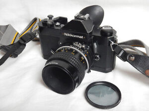 Nikkormat FT3 + 55mm f2.8 Micro Nikkor Nikon lens SLR Film Camera Black