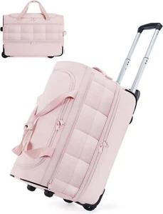 40L Rolling Duffle Bag with Wheels and Handle, TSA Underseat Carry On Bags - Picture 1 of 5