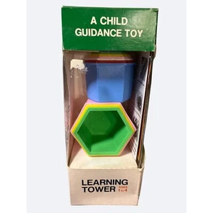 Child Guidance Toys NO.90 Learning Tower 12 Blocks w/Animal Designs Original Box - Picture 1 of 11
