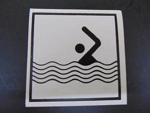Sport Aufkleber Piktogramm Schwimmen 9x9 cm Fanaufkleber für Fans Freistil - Bild 1 von 1