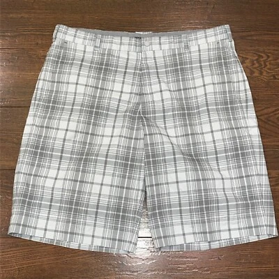 Pantalones Cortos Nike Golf Core Performance Para Hombre 38 Gris Blanco Técnica a Cuadros Elastizados Dri-Fit Foto 1 de 4