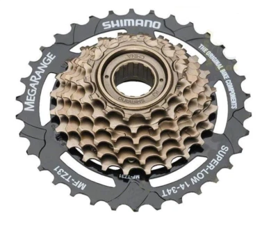 Cassette Shimano MF-TZ31-7 velocidades rueda libre atornillable 14-34T MTB bicicleta repuestos Foto 1 de 4