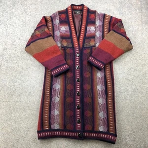 Vintage Bill Baber Sweater Dress Womens Medium Purple Pink Red Long Sleeve - Picture 1 of 8