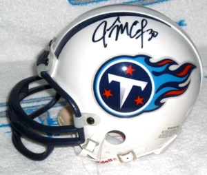 MINI CASCO FIRMADO POR JASON McCOURTY DE LOS TITANES DE TENNESSEE - Rutgers - J.S.A. CERT. - Imagen 1 de 4