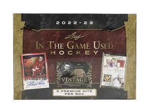 2022-23 Leaf In The Game Used Hockey Factory Sealed Hobby Box