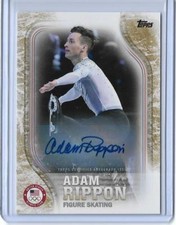 RARE 2018 TOPPS OLYMPICS ADAM RIPPON GOLD AUTOGRAPH CARD /25 ~ FIGURE SKATING