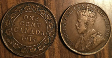 1914 CANADA LARGE CENT PENNY COIN - Condition G or better
