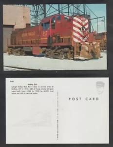 Postal de motor de tren Lehigh Valley RS2 #217 en Buffalo Nueva York cromada sin usar - Imagen 1 de 4