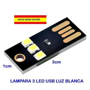 Mini Lampada Torcia Portatile Computer USB Luce Bianca Molto Forte Auto Barca - Zdjęcie 1 z 1
