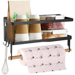 Magnetic Paper Towel Holder Fridge Organizer Magnetic Spice Rack For Refrigerato - Picture 1 of 8
