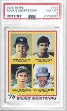 1978 Topps #707 Paul Molitor Alan Trammell Rookie PSA 8