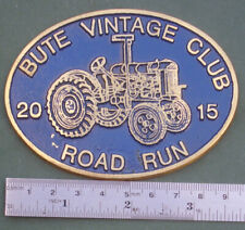 Brass Plaque: Bute Vintage Club Road Run, 2015, Free P&P, tractor old rally