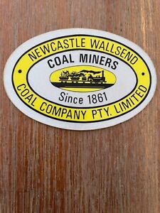 Newcastle Wallsend Coal Miners Since 1861 - Bright Yellow MINING STICKER