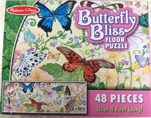 Melissa & Doug Butterfly Bliss Floor Puzzle 48 Pieces Over 4 Feet Long - Picture 1 of 3