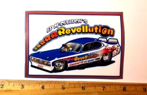 Ed "THE ACE" McCulloch 1974 DEMON RRRRevelution! Funny Car Banner Sticker Decal - Picture 1 of 1