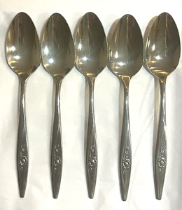 ONEIDACRAFT Deluxe Stainless Lasting Rose pattern Teaspoon - Picture 1 of 8