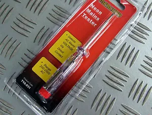 NEON TERMINAL SCREWDRIVER ELECTRICAL MAINS TESTER AC 200-250V - Picture 1 of 2