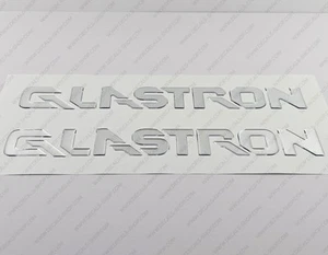 GLASTRON BOAT LOGO CHROME RAISED DOMED 3D DECALS STICKERS 18" x 2.3" 2pcs - Picture 1 of 8
