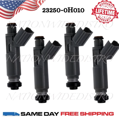 4 оригинальные топливные форсунки Denso для Toyota Solara 2,4 л I4 23250-0H010 2002-2003 годов выпуска - Изображение 1 из 4