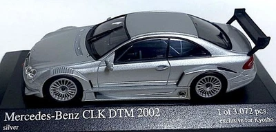 Modellino auto Minichamps Kyosho 1/43 Mercedes Benz CLK Coupe DTM 2002 argento - Immagine 1 di 4