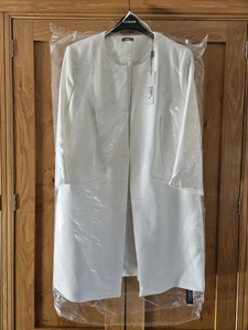 Roman. Textured Longline Jacket. Size 20. Brand new with tags £58.00. ivory - Picture 1 of 6