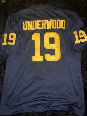 Bryce Underwood Signed Michigan Jersey  JSA AUTHENTICATED  - Image 1 of 3