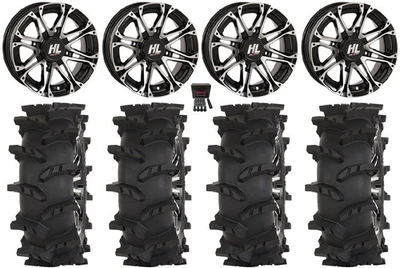 High Lifter HL3 14" Wheels Mh 30" Outlaw Max Tires Honda Pioneer 1000 / Talon Foto 1 de 4