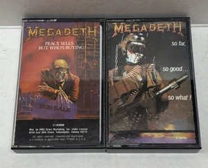 Megadeth Cassette Tapes - 2 - Peace Sells & So Far, So Good.. So What Preowned - Picture 1 of 5