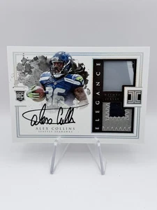 Alex Collins - 2016 Impeccable Elegance #189 Helm & Typenschild Auto /15 RC SSP - Bild 1 von 4