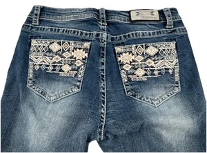 GRACE in LA Womens 30x30 Fits (31x30) Easy Fit Bootcut Embellished Jeans - Picture 1 of 19