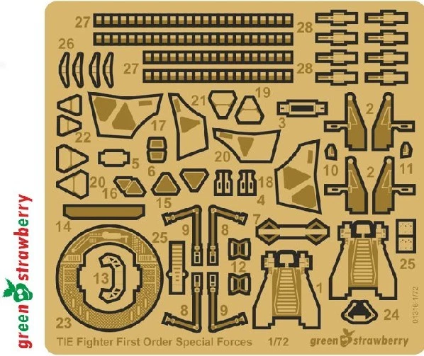 Green Strawberry 1316 1/72 Star Wars Prima Ordine Forze Speciali Tie Starfighter - Immagine 1 di 1