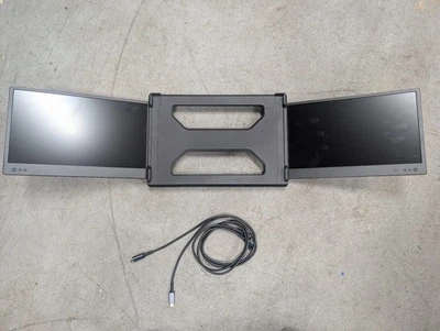 Tri-Screen 10.1” Portable Laptop Monitor - Dual Screen Add-On USB C AND HDMI - Image 1 of 4