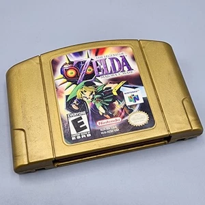 Legend of Zelda Majora's Mask (Nintendo 64, N64) Gold Cartridge Non Holo Tested - Picture 1 of 5