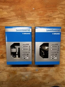 New Shimano Alivio BR-T4000 V-Brakes Caliper Front+Rear Set Black MTB Bike Pair - Picture 1 of 2