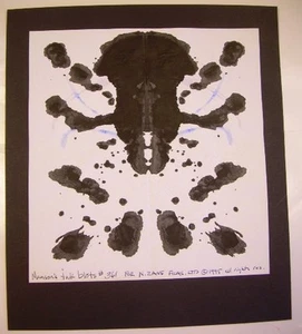 Mansons Tintenkleckse #361 für N Zane Films Ltd ORIGINAL Klecksmalerei Abstrakte Kunst - Bild 1 von 8
