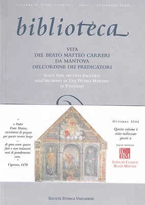 BIBLIOTECA ANNO I - SETTEMBRE 2002 - VITA DEL BEATO MATTEO CARRERI - VIGEVANO - Picture 1 of 1