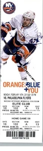 Philadelphia Flyers vs New York Islanders 2/18/2013 Ticket  Andrew MacDonald - Picture 1 of 2