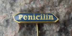 Vintage Penicillin Medicine Drug Medical Awareness Advertising Pin Badge - Picture 1 of 4