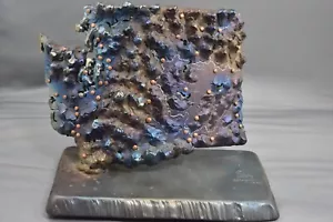 Steel Washington State Detailed 3D Map Sculpture, 7"X6"X4", mint - Picture 1 of 12