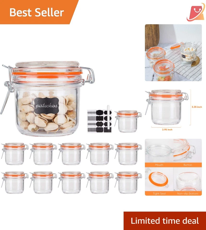Glass Jars With Airtight Lids Encheng 7 oz Mason Jars Glass Jars With Leak Proof