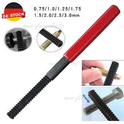 GEWINDEFEILE METRISCH 0,75-1-1,25-1,5-1,75-2-2,5- 3,0mm INNEN AUßENGEWINDE FEILE - Bild 1 von 4