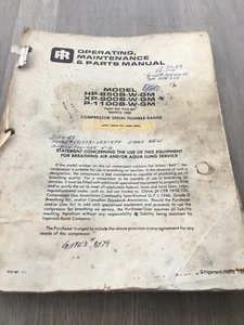 INGERSOLL RAND HP850 XP900 P1100 FUNCIONAMIENTO DEL COMPRESOR MANUAL DE MANTENIMIENTO - Imagen 1 de 5