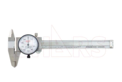 Shars 4" Dial Caliper Shock Proof .001" Stainless Steel 4 Way New ^} - Image 1 of 4