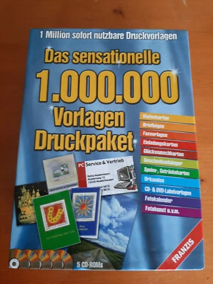 1 Million sofort nutzbare Druckvorlagen, im Schuber, Designvorlagen, 5 CD-ROMs - Bild 1 von 4